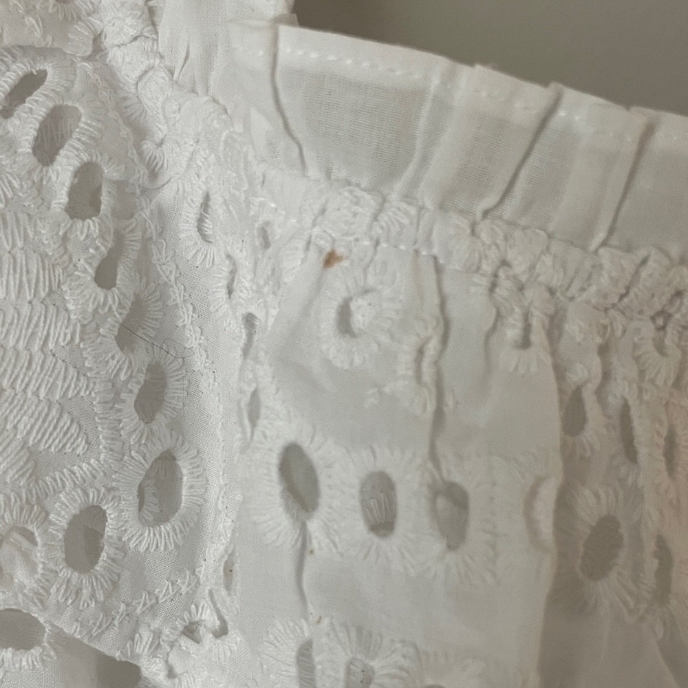 Chic White Lace Ruffle Mini Dress - Picture 7 of 9